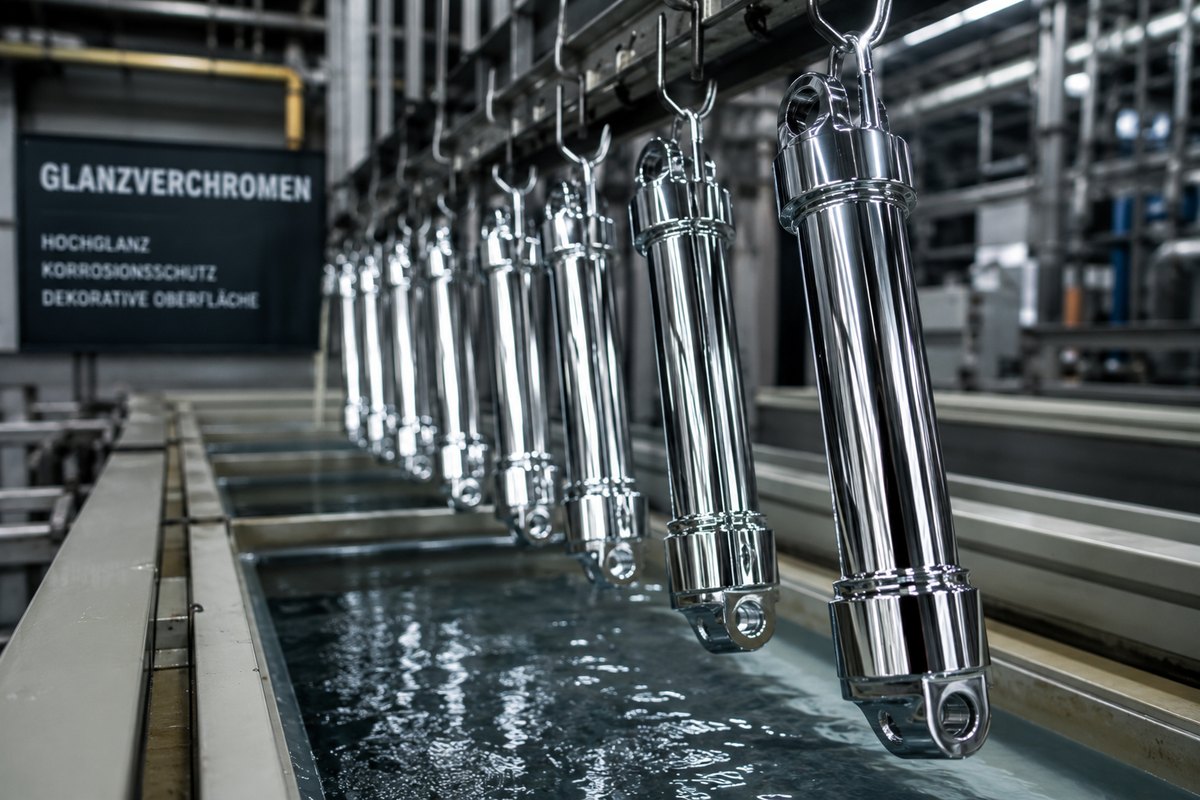 Glanzverchromtes Bauteil bei Joos Metallveredelung